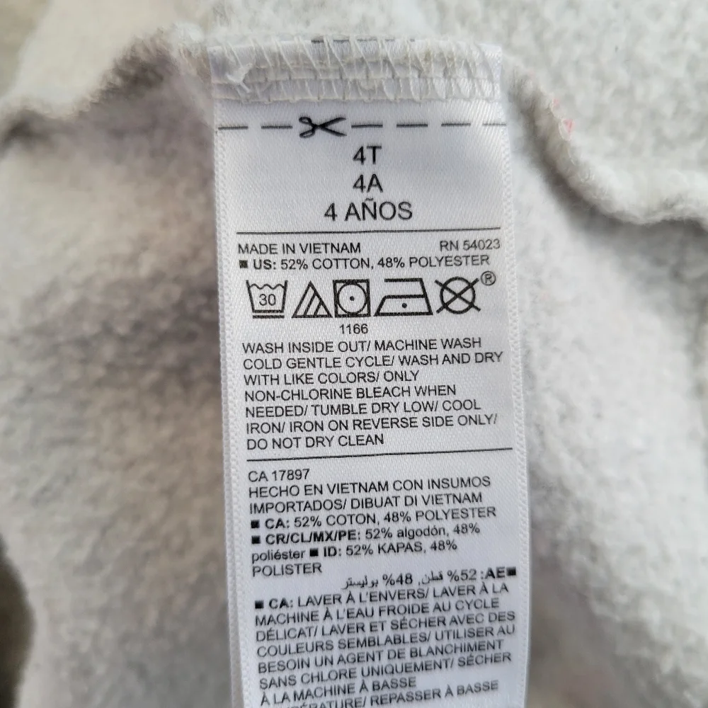 Old Navy Girl's Rainbow Heart Elastic Waist Fleece Lined‎ Dress 4T